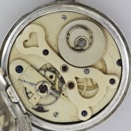 Heavy silver Duplex pocket watch, centre seconds, signed 'Dimier Frres & C Fleurier, Suisse'. 