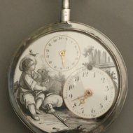 Grisaille verge fusee watch with date.
