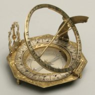 Antique Augsburg sundial, signed 'LTM' (Ludovicus Theodorus Mller), ca 1740 SOLD