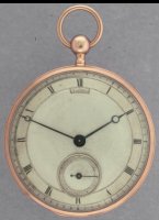 Red gold pocket watch quarter repeating. Silver engine turned dial with excentric seconds-hand. Signed: 'Vittu  Clermont'.