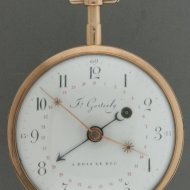 Gold dutch watch with date, signed:'Fs Gosteely  Bois le Duc'. (den Bosch)