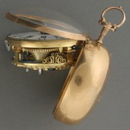 A fine, rare Repouss verge dutch pocket watch in a triple case 