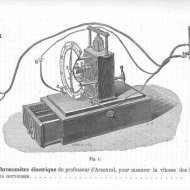 Electrical chronometer from Professor Jacques Arsne d'Arsonval d'Arsonval, made by Charles Verdin.