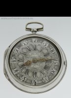 Antique pair cased pocket watch with silver Dutch dial, signed D.F. Kehlhof, Amsterdam'