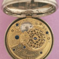 Silver paircase date-vergewatch, ownername as hours. 1789