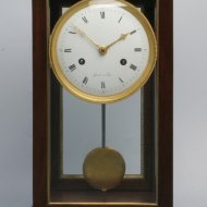 Antique French mahogany table clock, signed 'Guiot a Paris', ca 1810