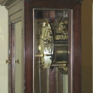 Antique French mahogany table clock, signed 'Guiot a Paris', ca 1810