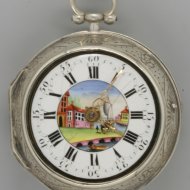 Silver repousee pair cased watch. 'May, London', ca 1750.