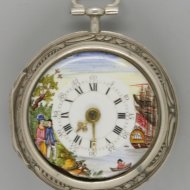 Silver repousee pair cased watch. 'Leydon, London', ca 1760