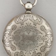 Heavy silver Duplex pocket watch, centre seconds, signed 'Dimier Frres & C Fleurier, Suisse'. 