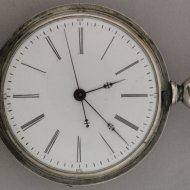 Heavy silver Duplex pocket watch, centre seconds, signed 'Dimier Frres & C Fleurier, Suisse'. 