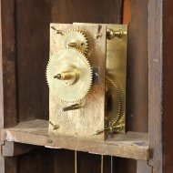 Very early English tavern clock with rectangular shield dial, ca, 1725-1735