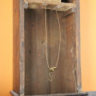 Very early English tavern clock with rectangular shield dial, ca, 1725-1735