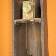 Very early English tavern clock with rectangular shield dial, ca, 1725-1735