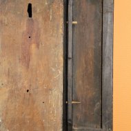 Very early English tavern clock with rectangular shield dial, ca, 1725-1735