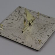 Silvered brass sundial from Ioan Engelbrecht, Beraun.