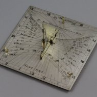 Silvered brass sundial from Ioan Engelbrecht, Beraun.