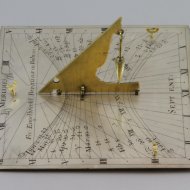 Silvered brass sundial from Ioan Engelbrecht, Beraun.