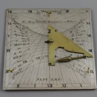 Silvered brass sundial from Ioan Engelbrecht, Beraun.