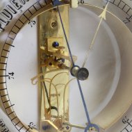 Antique french 'Bourdon' table- or wall-barometer on ebonised basement.