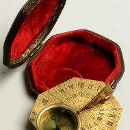 Antique sundial, signed 'P Le Maire a Paris'. ca. 1700 in original case.