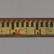 Antique topographic surveyors measuring stick or Chalonstick
