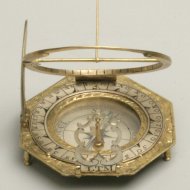 Antique Augsburg sundial, signed 'LTM' (Ludovicus Theodorus Mller), ca 1740 SOLD