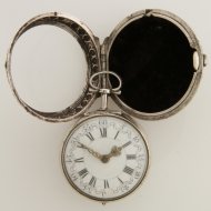 Antique dutch silver pair case pocket watch by Pieter van den Bergh, nr. 78, Rotterdam. ca 1740