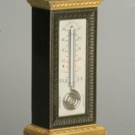 Antique gilded and patinated thermometer.