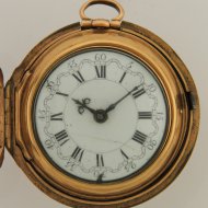 Antique triple case dutch verge pocket watch by Dirk Koster, Amsterdam.