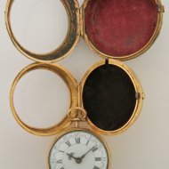 Antique triple case dutch verge pocket watch by Dirk Koster, Amsterdam.