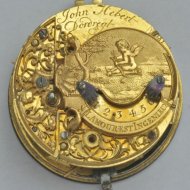 Dutch pocket watch movement,  'John Hebert, Dordregt' (Dordrecht).