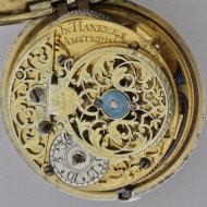 Antique silver pair case pocket watch by Jan Hankels (Henkels), Amsterdam, no. 334