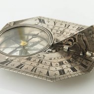 Antique french silver sundial by Delure a Paris