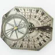 Antique french silver sundial by Delure a Paris