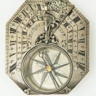 Antique french silver sundial by Delure a Paris