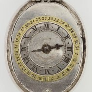 Early antique silver dutch puritan pocket watch by Jan Janss Bockels, Hage, ca. 1626-40