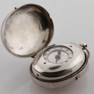 Early antique silver dutch puritan pocket watch by Jan Janss Bockels, Hage, ca. 1626-40