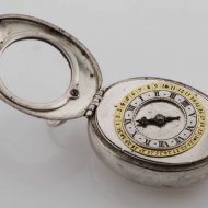 Early antique silver dutch puritan pocket watch by Jan Janss Bockels, Hage, ca. 1626-40