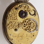 Early antique silver dutch puritan pocket watch by Jan Janss Bockels, Hage, ca. 1626-40