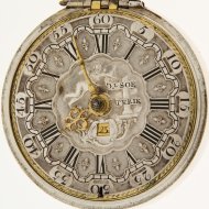 Antique dutch silver pair case verge pocket watch in Rotterdam style from 'Dani�l Soeterik, Breda', nr 85