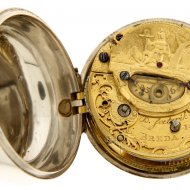 Antique dutch silver pair case verge pocket watch in Rotterdam style from 'Danil Soeterik, Breda', nr 85