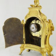 Firegilded french mantle clock by G.J. Champion.