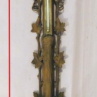 Black Forrest carved mercury barometer, 'Herm. Wiere, Frankfurt am Main'.