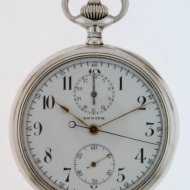 Antique silver Zenith chronograph pocket watch