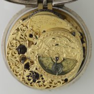 Antique silver verge pocket watch by E. Baudouin, Rotterdam