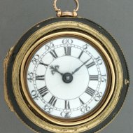 A fine, rare Repouss verge dutch pocket watch in a triple case 