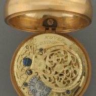 A fine, rare Repouss verge dutch pocket watch in a triple case 