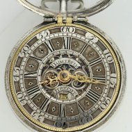 Antique dutch silver pair case verge pocket watch by Willem Dadelbeek, Utrecht. ca 1740