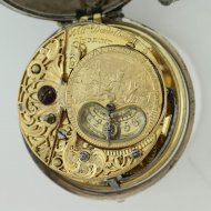 Antique dutch silver pair case verge pocket watch by Willem Dadelbeek, Utrecht. ca 1740